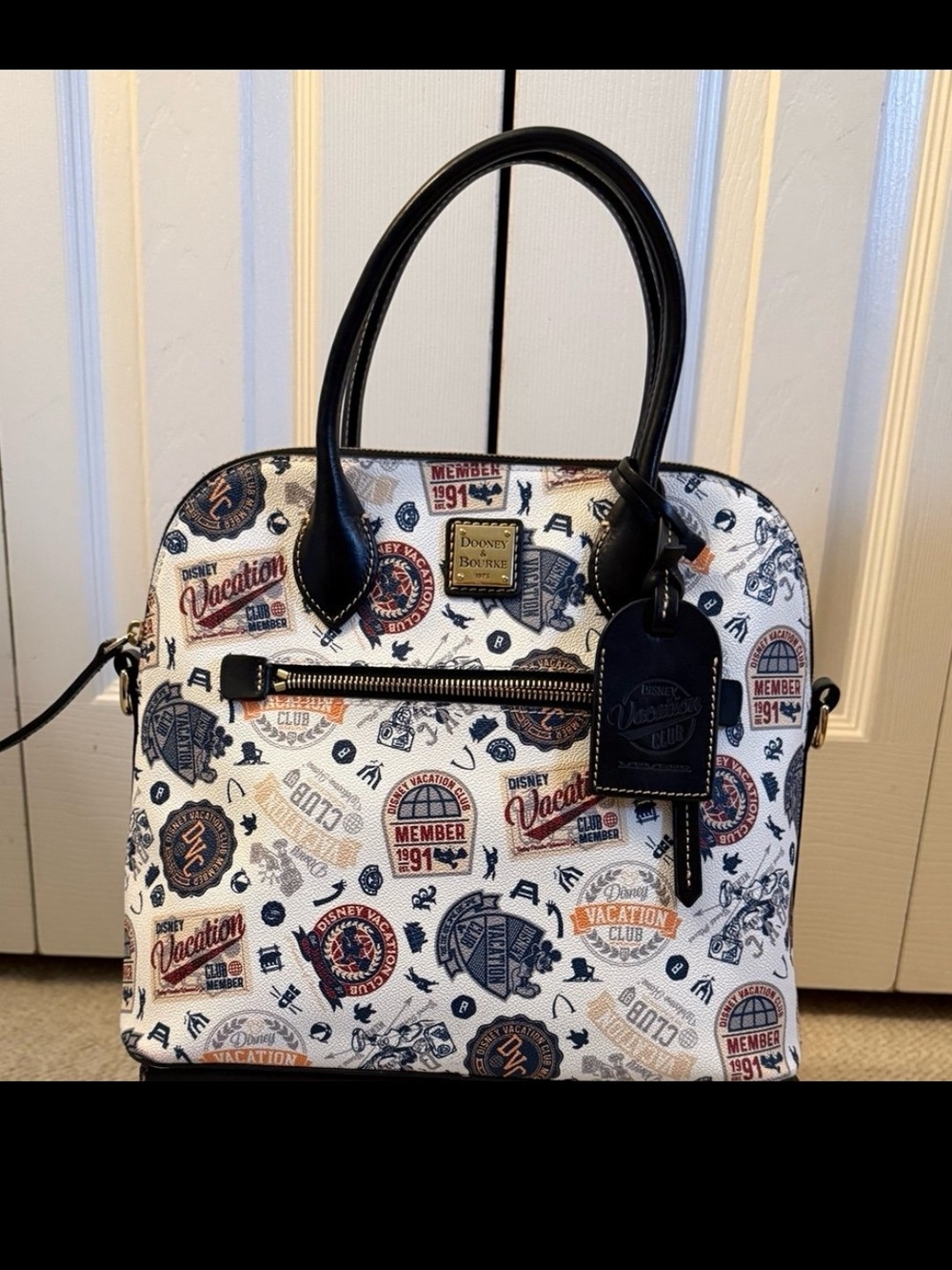 Dooney & Bourke White 'Vacation Club' Dome Satchel